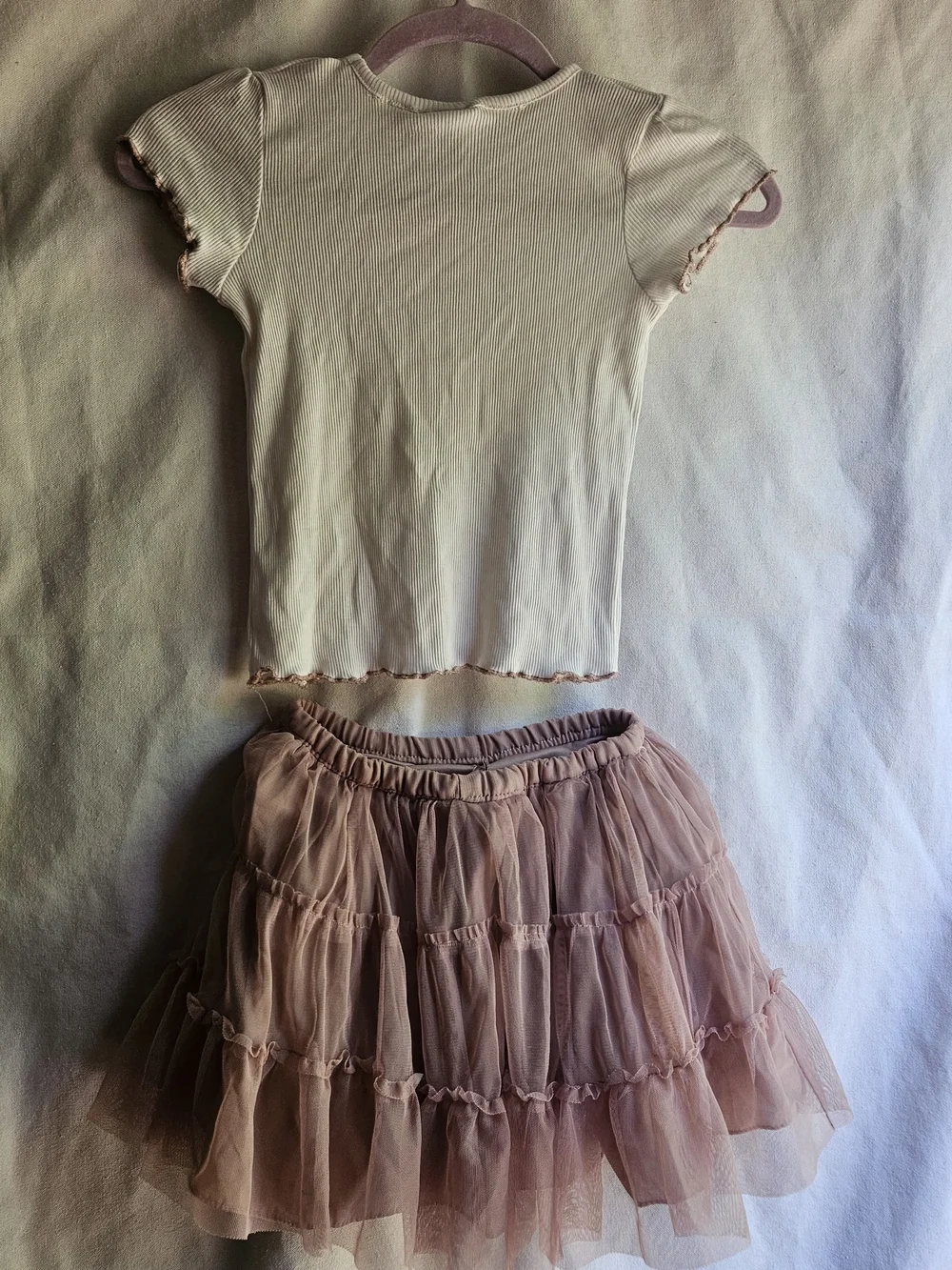 Little Lass Girls 2 Piece Set Size 6 Ballerina Tee Tutu Skirt Pink - Picture 6 of 8